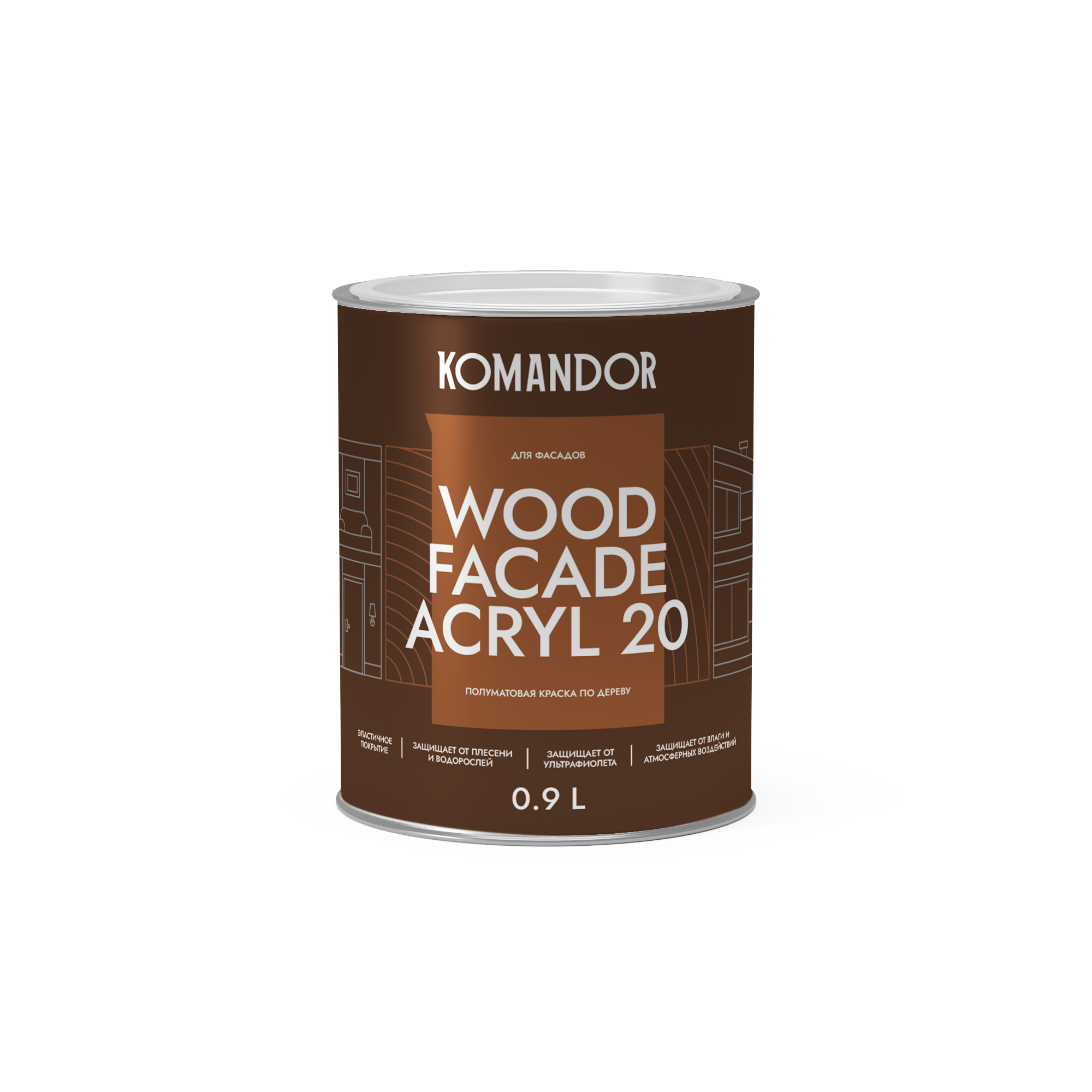 WOOD FACADE ACRYL 20 полуматовый 0,9л