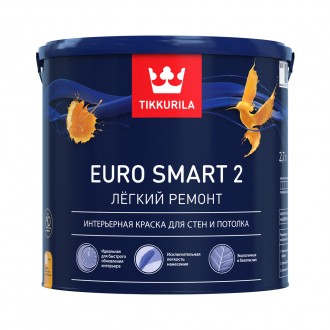 Tikkivala Euro Smart 2 матовая краска для потолка (2,7 л)