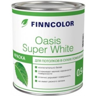 FinnColor OASIS SUPER WHITE краска для потолка супербелая (0,9 л)