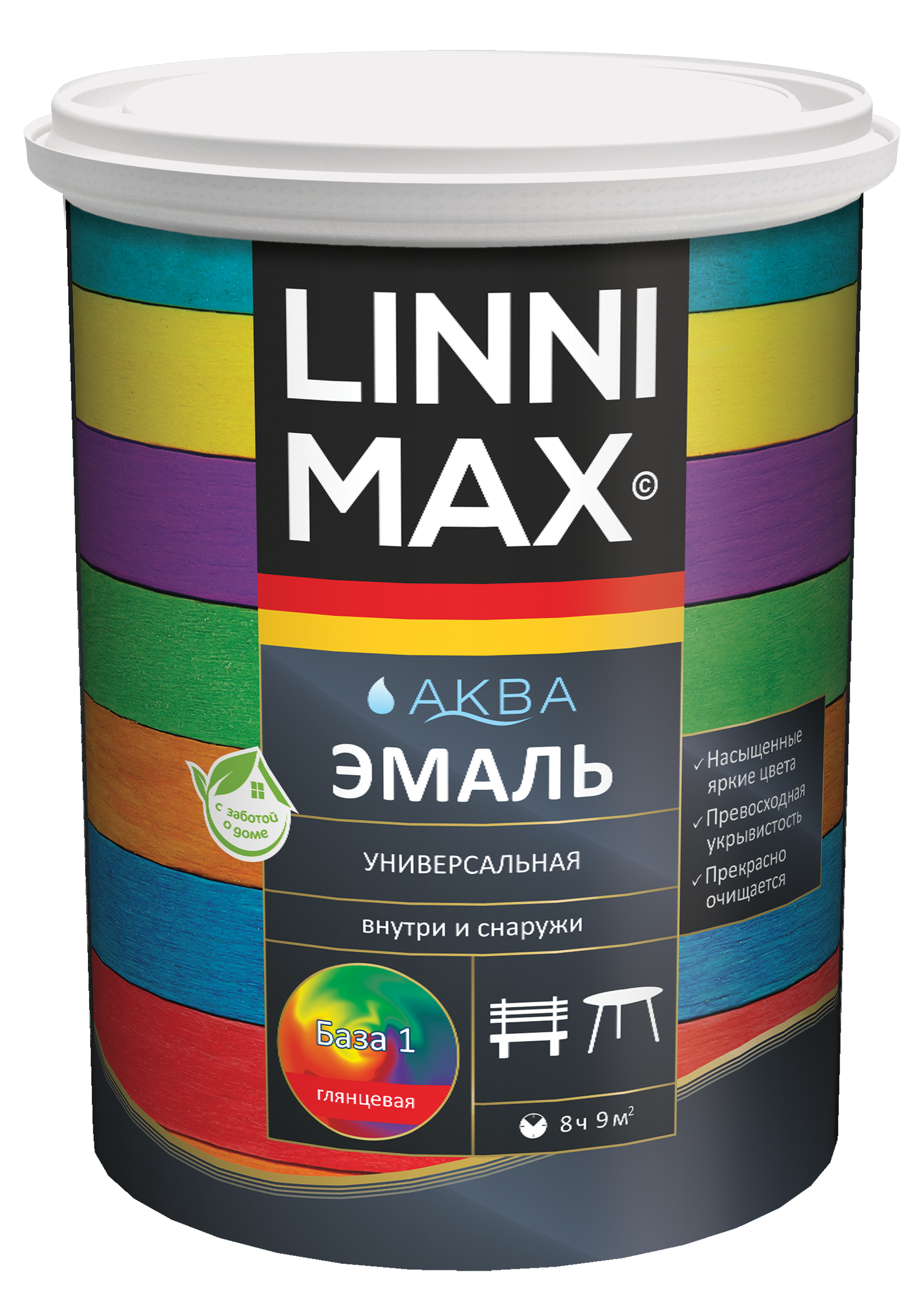 Аква Эмаль Глянец База 1, 0,9 л