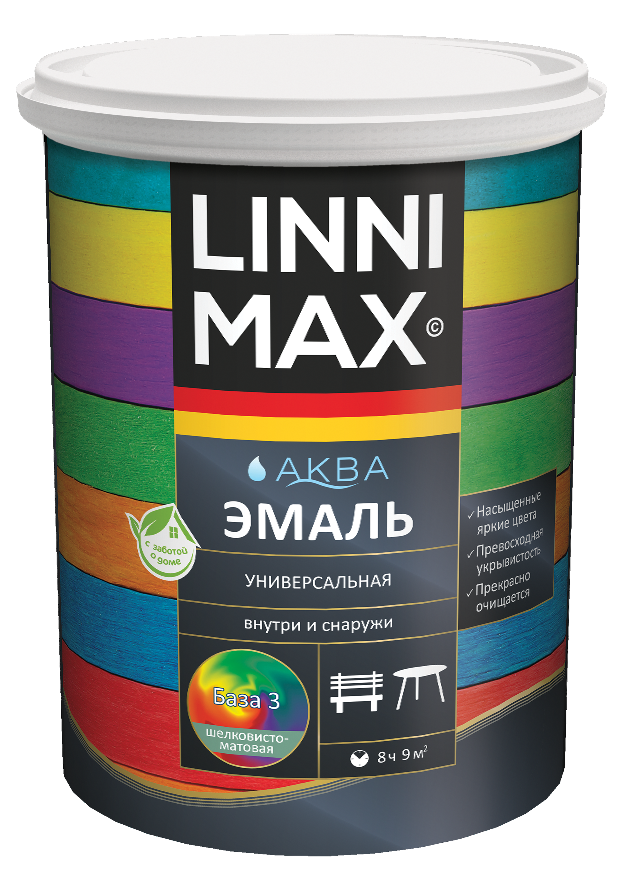 Аква Эмаль шелк-матовая База 3, 0,85л
