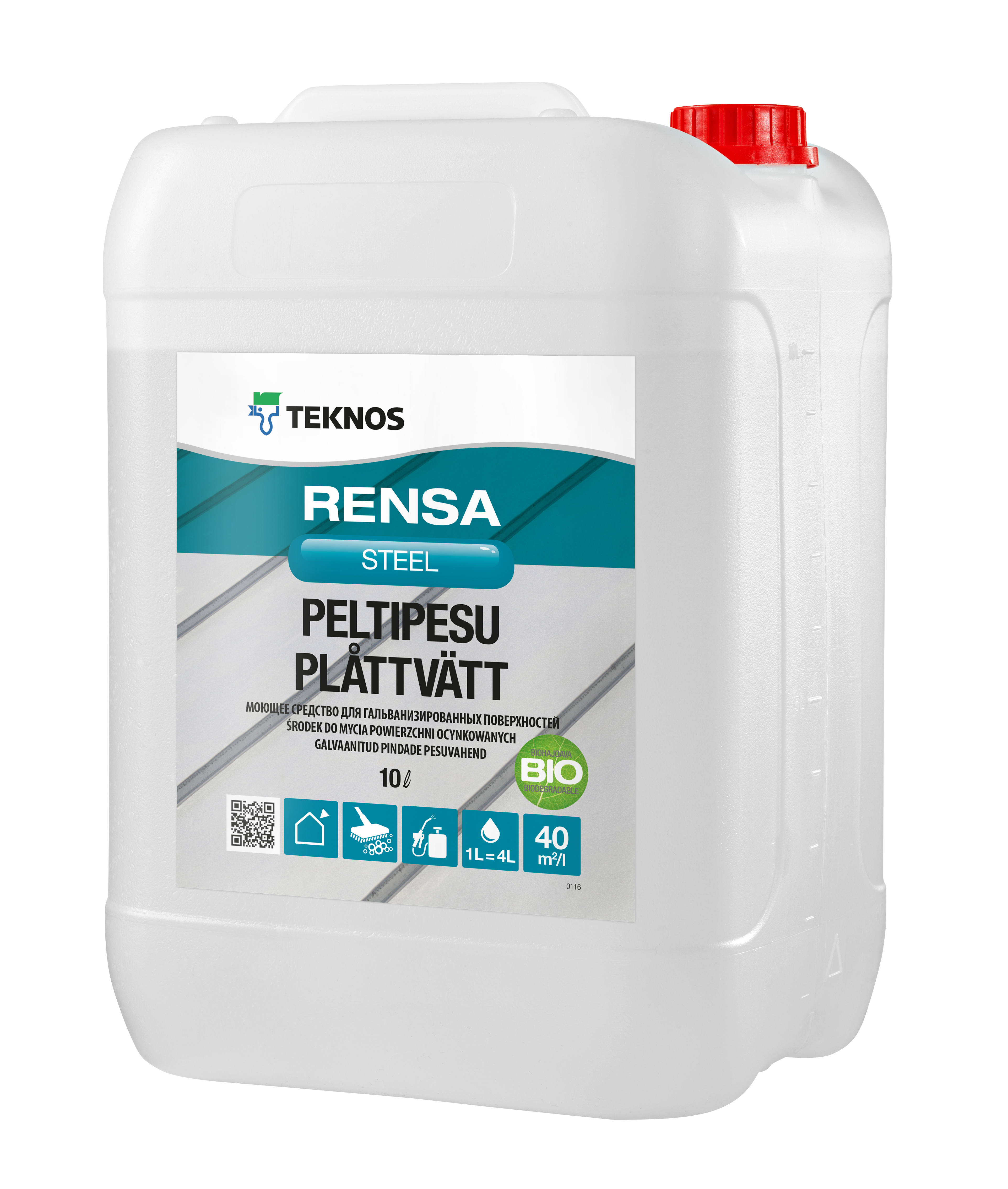 Teknos RENSA STEEL моющее средство для гальванизированных поверхностей (10л)