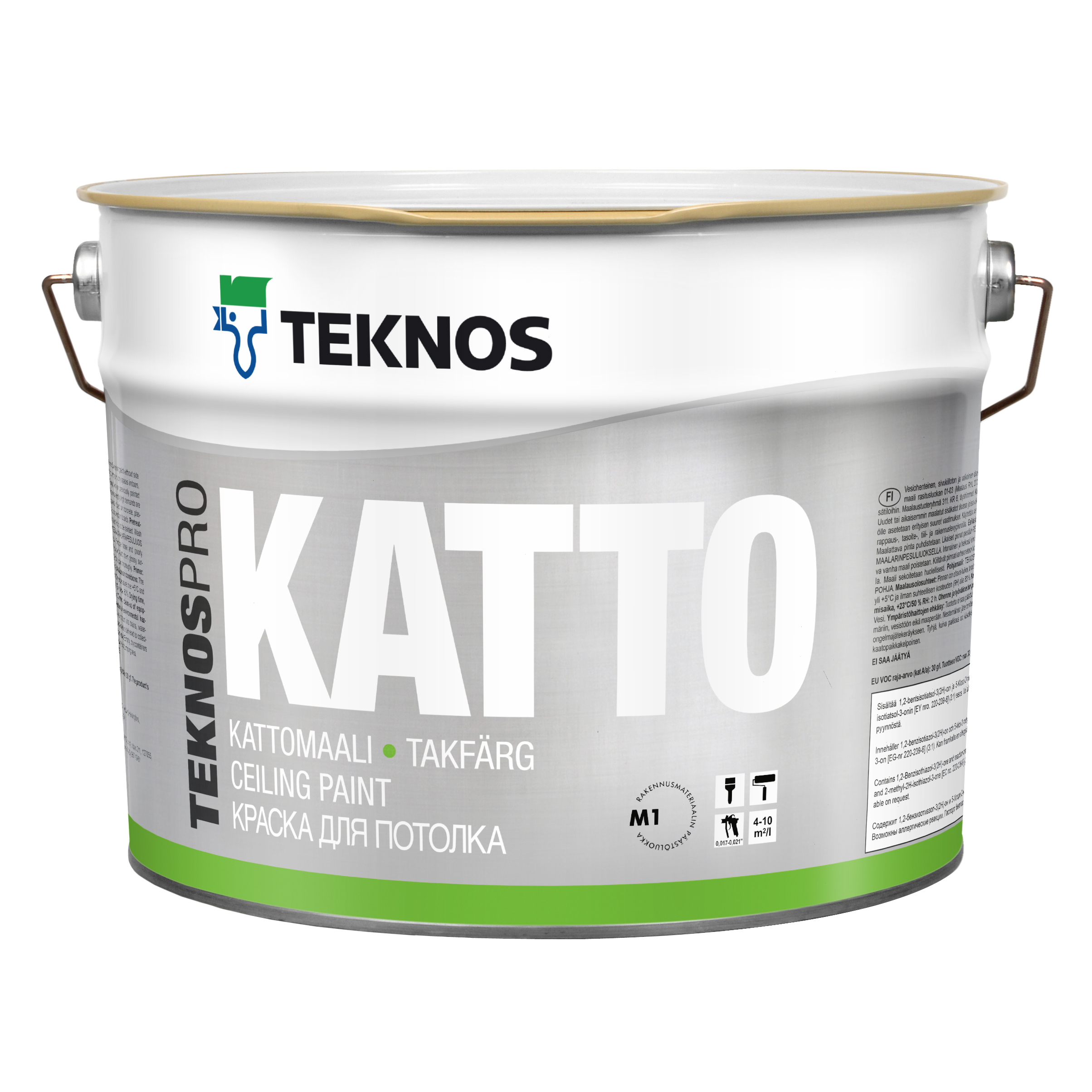 Краска Teknos для потолка TEKNOSPRO KATTO 9л