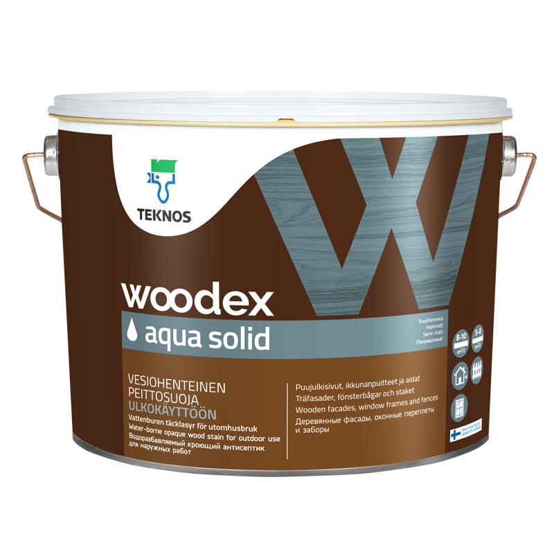 Teknos WOODEX AQUA SOLID Кроющий антисептик (9 л)