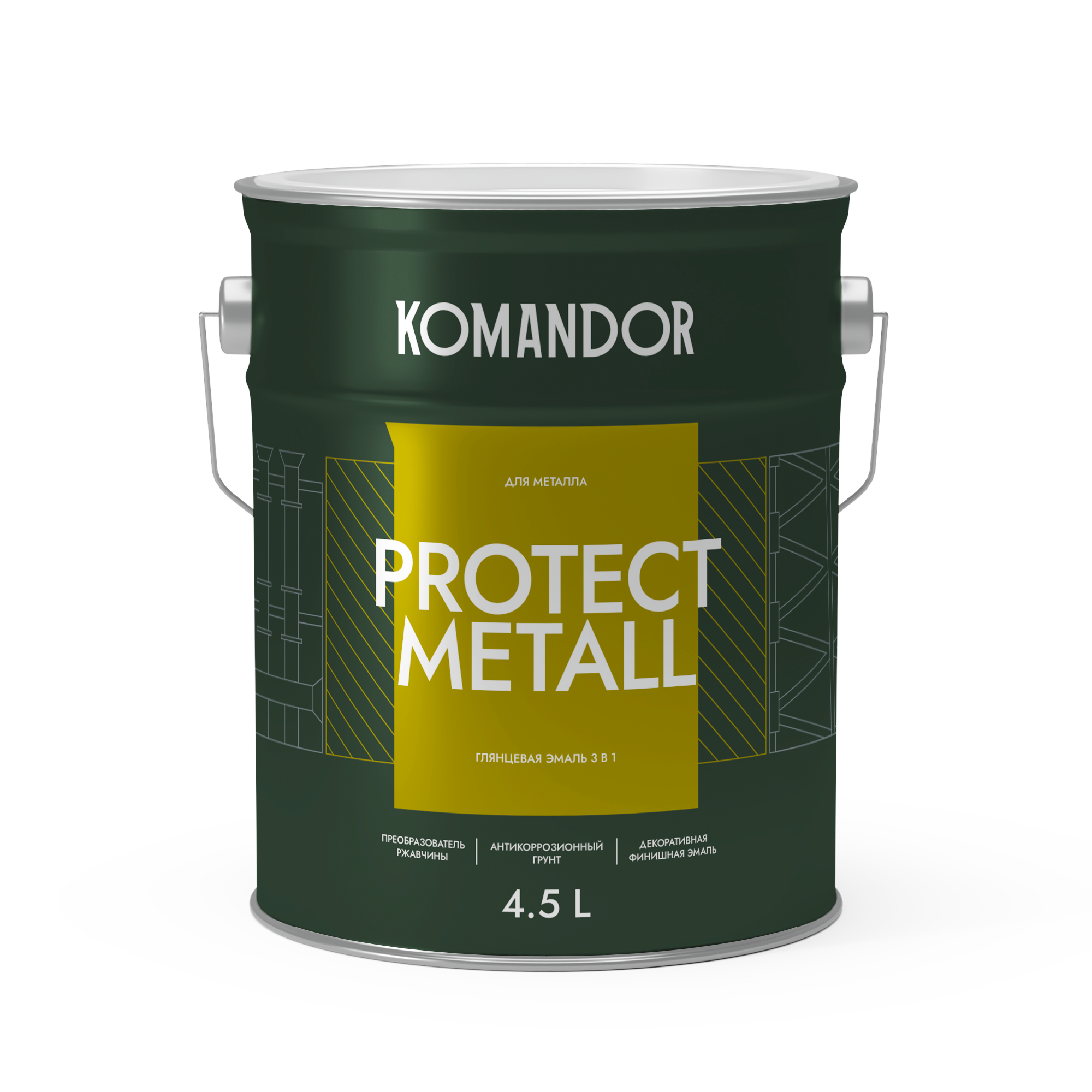 PROTECT Metal глянцевая эмаль 3 в 1 4,5л