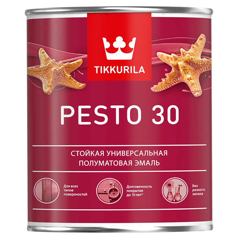 Tikkivala Pesto 30 полуматовая универсальная эмаль 0,9л
